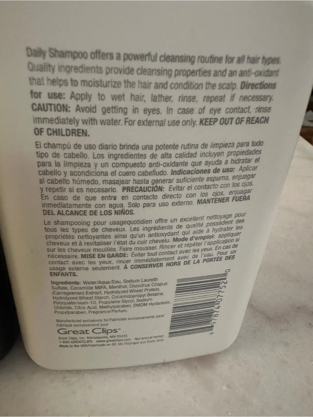 Men Solutions Daily Shampoo - White - 12 fl oz